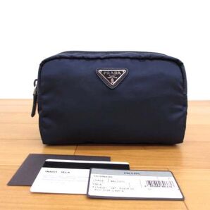 美品 プラダ 1NA021 ナイロン Re-Nylon コスメポーチ 小物入れ
