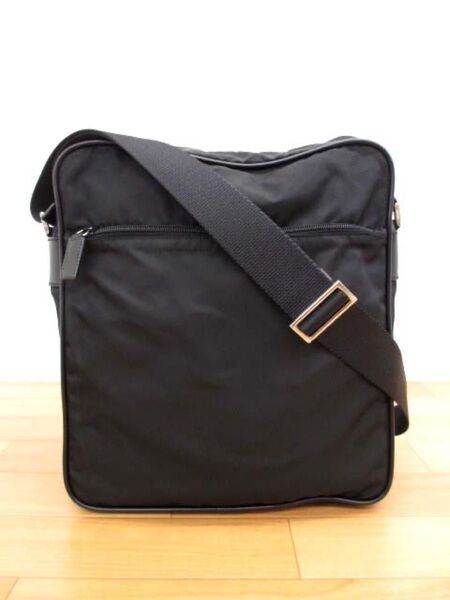 美品 PRADA プラダ V161 ナイロン×レザー メッセンジャーバッグ ショルダーバッグ
