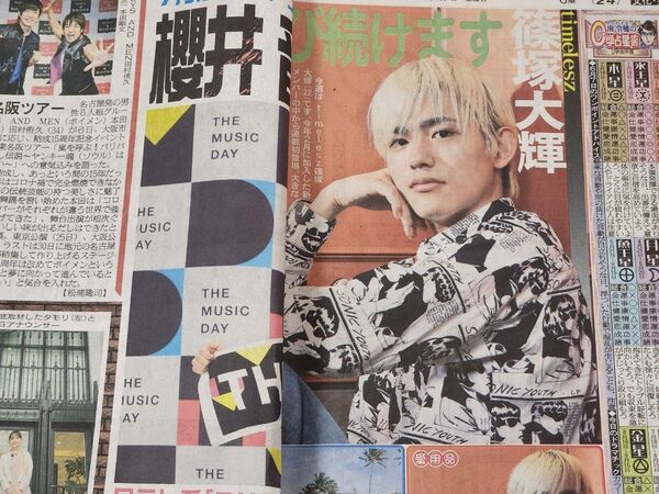 日刊スポーツ 2025年6/7号 篠塚大輝 timelesz b
