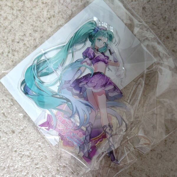 セガラッキーくじオンライン 初音ミク×オシャレ魔女ラブandベリー C賞 キラリンパープル アクリルスタンド