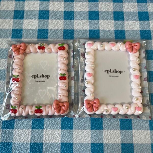 ホイップデコ トレカケースデコ 硬質ケースデコ リボン ハンドメイド バレエコア ピンク ハート 可愛い