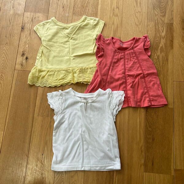 半袖フリルトップス Tシャツ 90 3枚セット