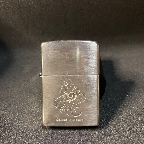 Zippo Spiral+Heart ライター シルバー