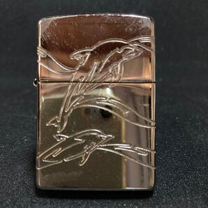 ZIPPO ジッポーライター イルカ シルバー 4面デザイン 2003年製
