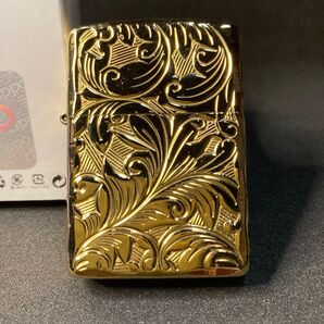 ZIPPO オイルライター アーマー アラベスク ゴールド 5面深掘り 2016年製