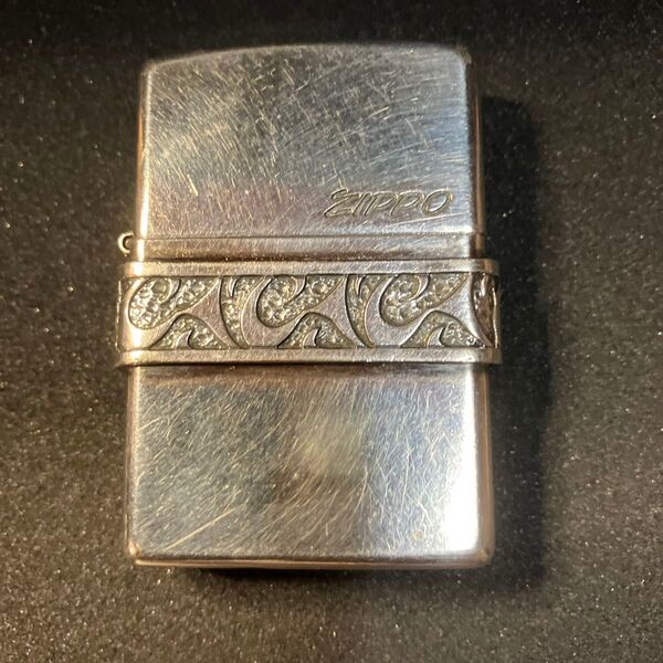 ZIPPO ライター シルバー メタルバンド巻き 2001年製