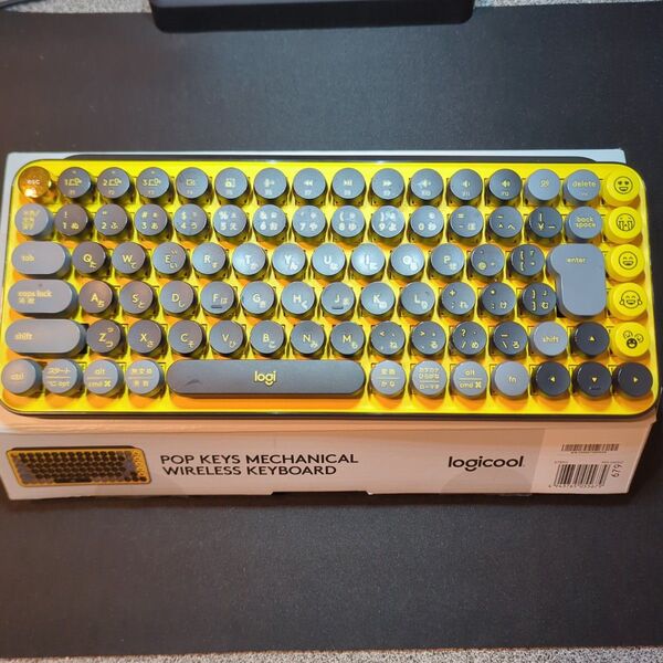 ロジクール ワイヤレス キーボード POP KEYS K730YL イエロー