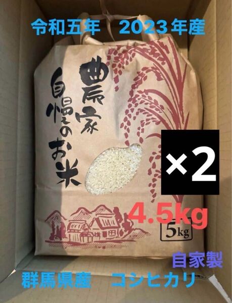 自家製 群馬県産(2023年産) コシヒカリ9kg