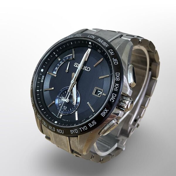 【美品】セイコー ブライツ フライトエキスパート チタン SAGA235 電波ソーラー SEIKO BRIGHTZ 腕時計