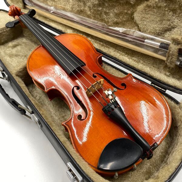 【弦新品】SUZUKI VIOLIN 分数バイオリン 220 1/8 ミニサイズ 子供用 ウッド 練習用 初心者 ハードケース付き