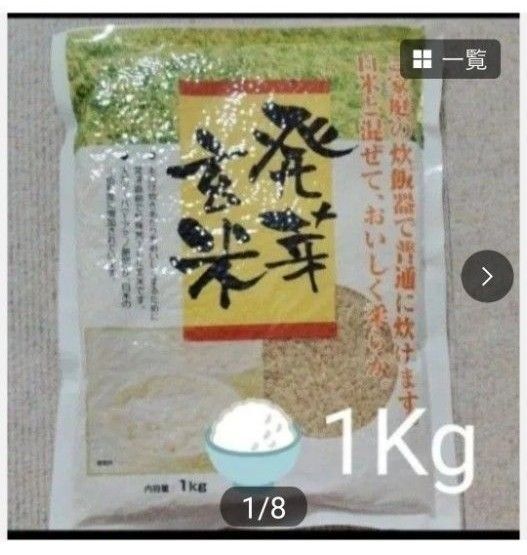 玄米 発芽玄米 1Kg アルファ化発芽玄米 天然ギャバ ご家庭で簡単に炊けます