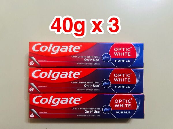 【箱痛みあり】Colgate Optic White Purple 40g x 3個