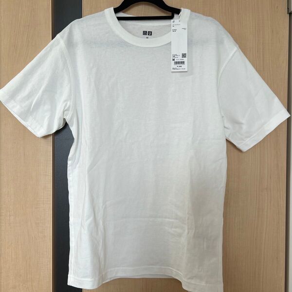 新品! UNIQLO Tシャツ 白 ホワイト M 半袖Tシャツ クルーネックTシャツ