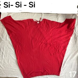 Si-Si-Si 赤いトップス チュニック ワンピース シシシ sisisi 日本製