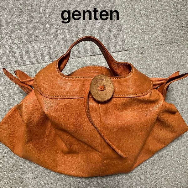 genten ゲンテン トートバッグ 本革 ハンドバッグ レザー バッグ