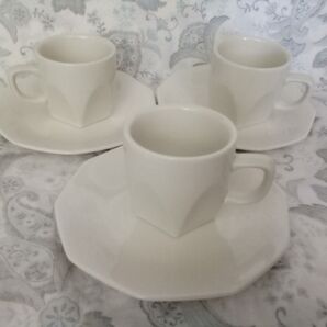 コーヒーカップとソーサー カップは五角形 3客