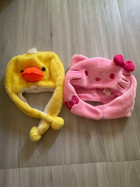 ぬいぐるみ ファンキャップ キティちゃん ひよこ 被り物
