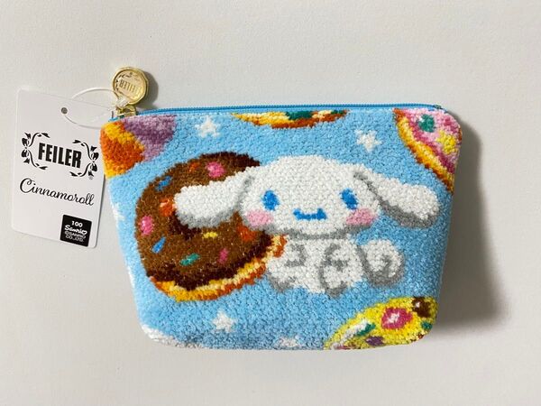 【新品】フェイラー サンリオ シナモロール ★ スイーツ ポーチ ★ FEILER シナモン ドーナツ