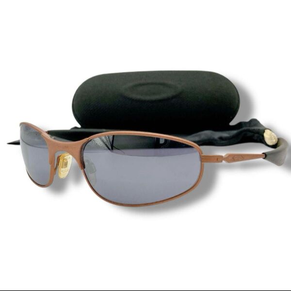 極美品 OAKLEY オークリー サングラス メタルフレーム Y2K 00s センターロゴ サイドロゴ ヴィンテージ ケース付き