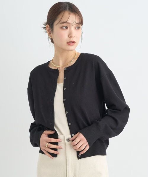アース ミュージックアンドエコロジー UVカーディガン 黒 フリーサイズM相当 ユニクロ ロペピクニックお好きな方にも