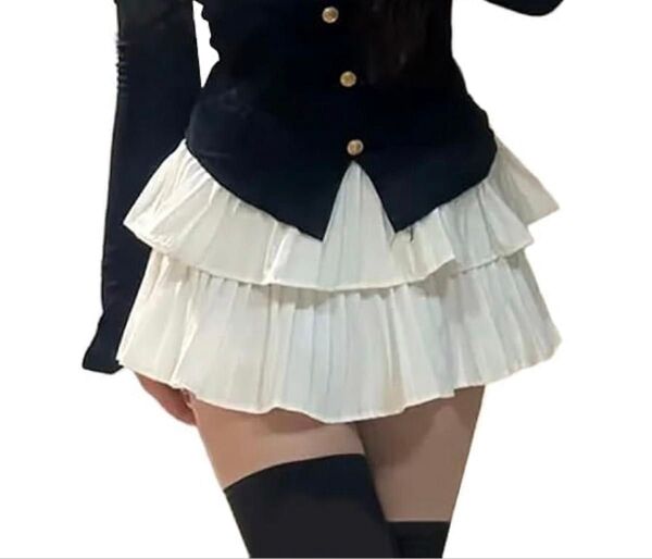 インパン付きプリーツミニスカート