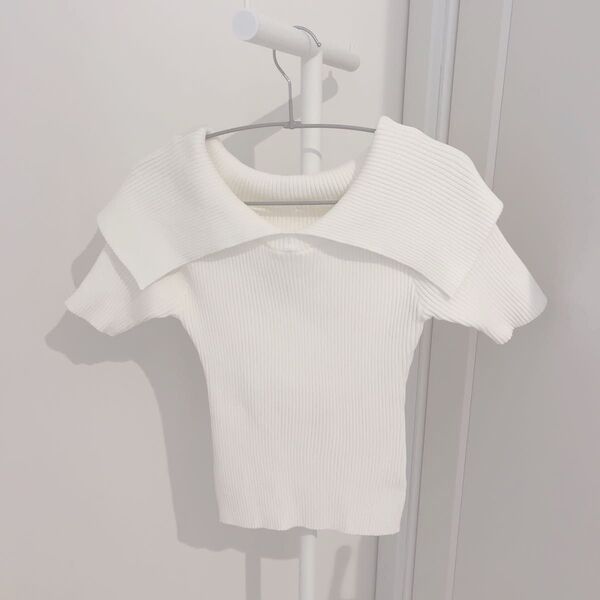 SHEIN knitmix オフショル ビックカラーリブニット