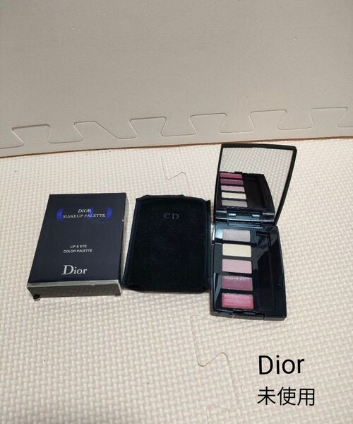 未使用Diorディオール ミニメイクアップパレット アイシャドウ ×ルージュ コンパクトナチュラル系薄ピンク
