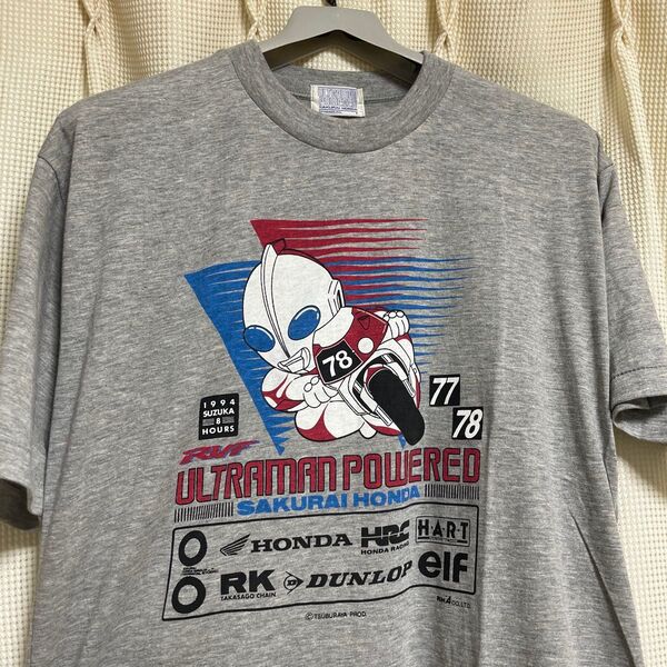 ウルトラマンパワード 90s 鈴鹿8耐 tシャツ 桜井HONDA 1994 レーシングtシャツ シングルステッチ