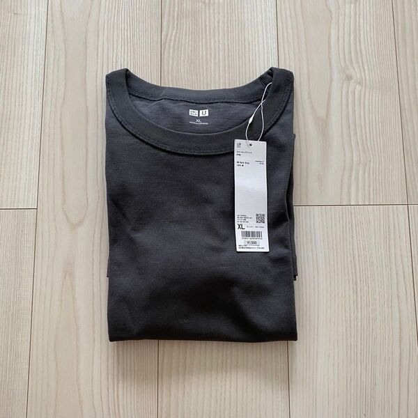 新品 UNIQLO U クルーネックTシャツ 半袖 08 ダークグレー XL