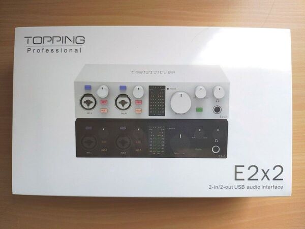(新品未開封) Topping E2x2 ホワイト オーディオインターフェース 高性能プリアンプ SN比