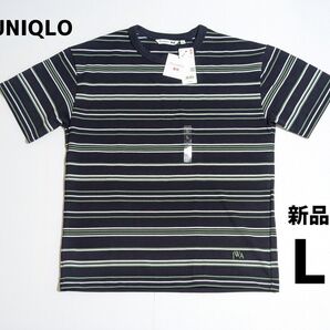 新品 ユニクロ JW ANDERSON ドライカノコTシャツ ネイビー L