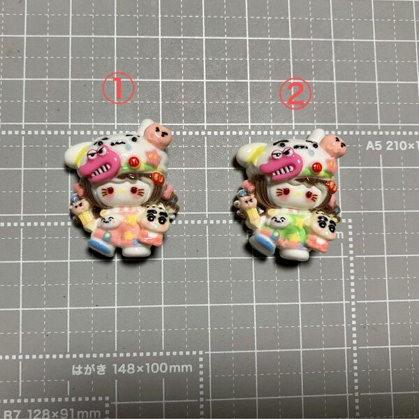 518.可愛い デコパーツ 6個まとめ売り ハンドメイド材料