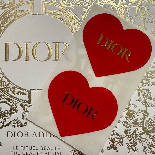 激レア バレンタイン限定 DIOR 公式ラッピング ステッカー シール 2枚