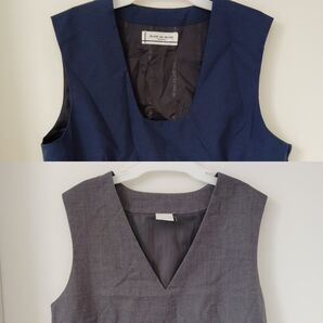 コスプレ等に 女子制服 横開きベスト 2着セット 160A