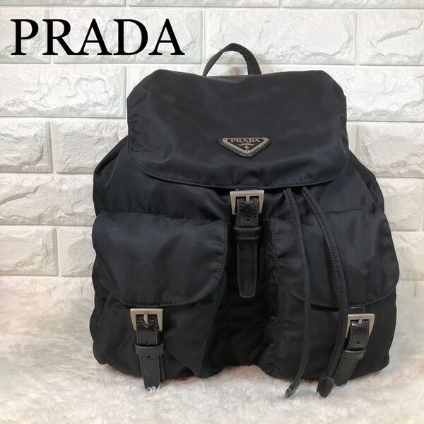 プラダ PRADA ナイロン リュック バックパック ブラック 三角ロゴ