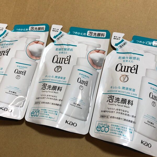 【16】キュレル 潤浸保湿 泡洗顔料 レフィル 130ml×3
