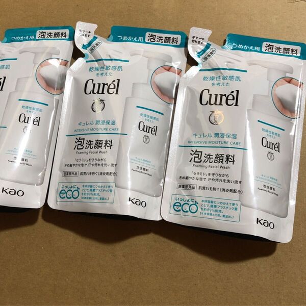 【47】キュレル 潤浸保湿 泡洗顔料 レフィル 130ml×3