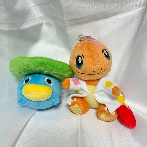 リカケイノオトコ ヒトカゲ & ポケモンドールズ もっちりマスコット ハスボー 2体セット / ポケモンセンター ぬいぐるみ