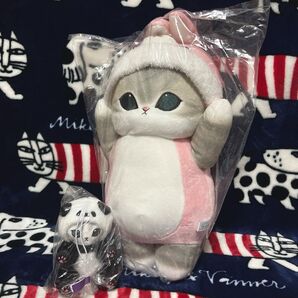 mofusand★着ぐるみにゃんBIGぬいぐるみ&パンダにゃんマスコット★うさぎ 新品未開封タグ付き