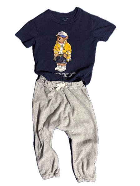可愛い ラルフローレン 半袖Tシャツ&パンツセット サイズ90cm 上下セット♪ 肌触り・通気性の良い綿100%♪