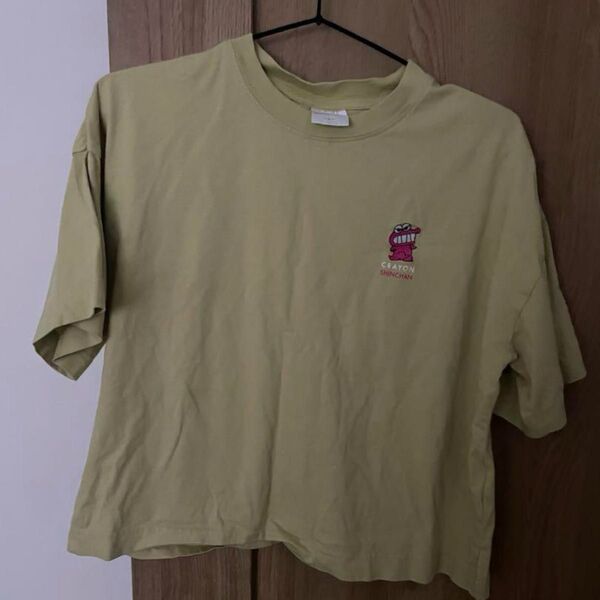 レディース 半袖Tシャツ Lサイズ クレヨンしんちゃん ワニ山さん GU