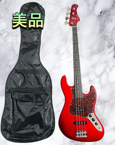 (美品)Bacchus WL-434 エレキベース レッド色