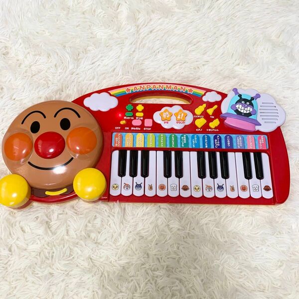 【ジャンク】アンパンマン ノリノリおんがく キーボードだいすき ピアノ 音が小さいです 知育玩具