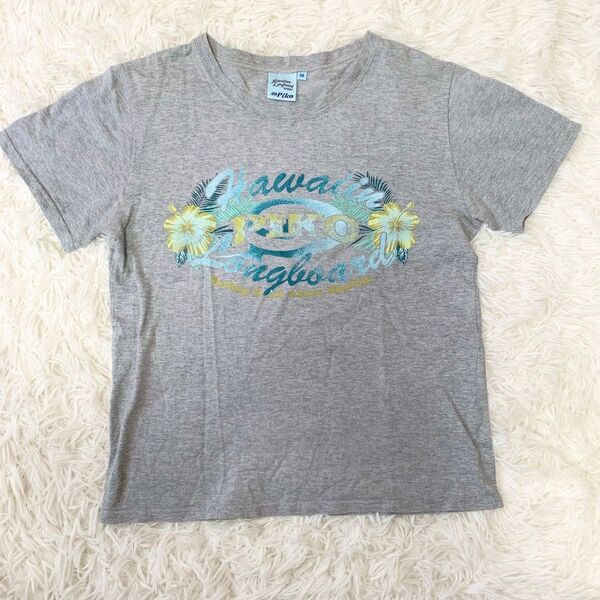 Piko ピコ ロゴT 半袖Tシャツ ハワイ グレー Mサイズ y2k 平成