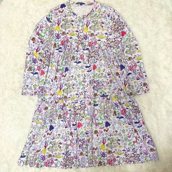 tsumori chisato SLEEP ツモリチサト ルームウェア 部屋着 ワンピース パジャマ 白雪姫 総柄 ワコール
