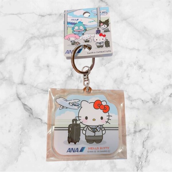 ■サンリオ×ANA 限定コラボ sanrio キティちゃん アクリルキーホルダー 制服■新品