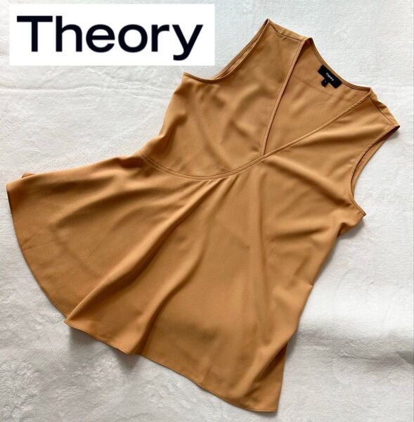Theory セオリー ノースリーブ Vネック アシンメトリーブラウス 現行タグ