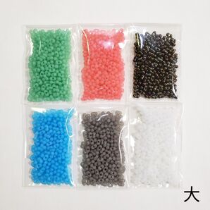 チェコビーズ ファルファーレ 大 約3.2x6.5mm 20g×6色=120g
