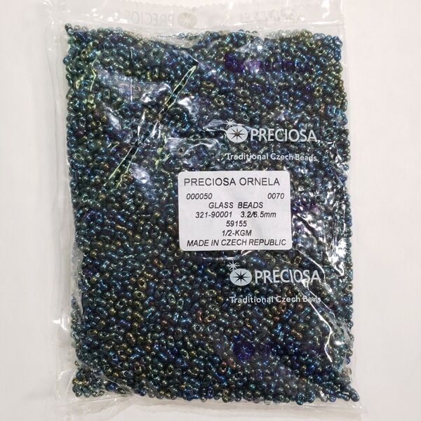 チェコビーズ ファルファーレ 大 約3.2x6.5mm (59155) 500g
