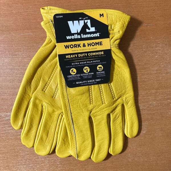 Wells lamont ウェルズラモント 牛革手袋 レザーグローブサイズM